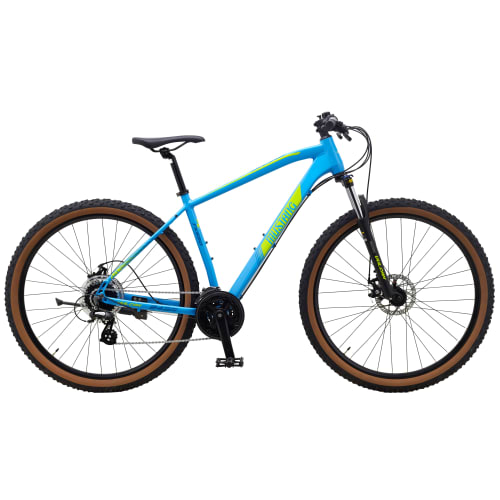 Se Mustang Vulcan TX550 29" mountainbike med 24 gear - Light Blue/green hos Coop.dk