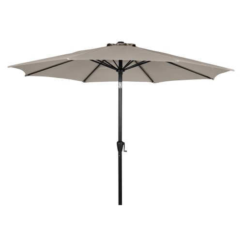 Napoli parasol med krank og tiltfunktion – Flintgrå