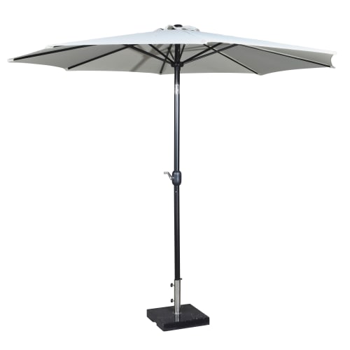 Napoli parasol med krank og tiltfunktion – Off-white