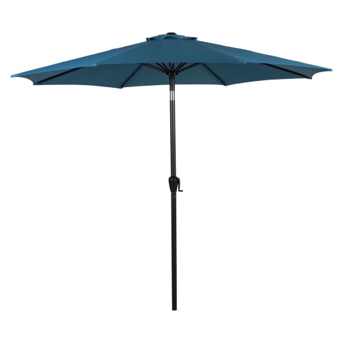 9: Napoli parasol med krank og vippefunktion - Blå