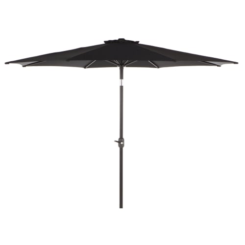 Napoli parasol med krank og vippefunktion - Sort