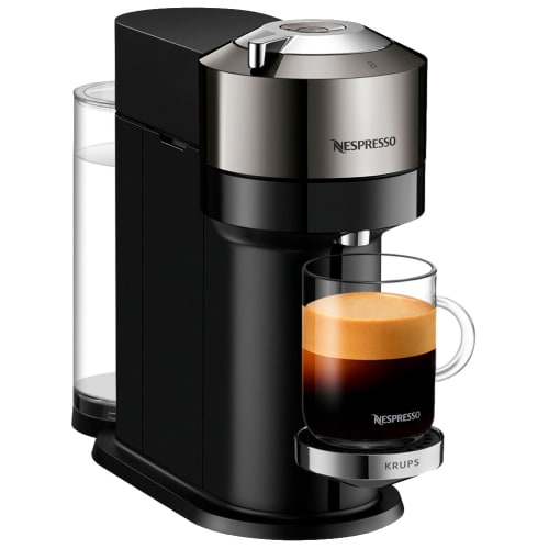 Nespresso Vertuo Next Delux kaffemaskine fra Krups - Dark Chrome