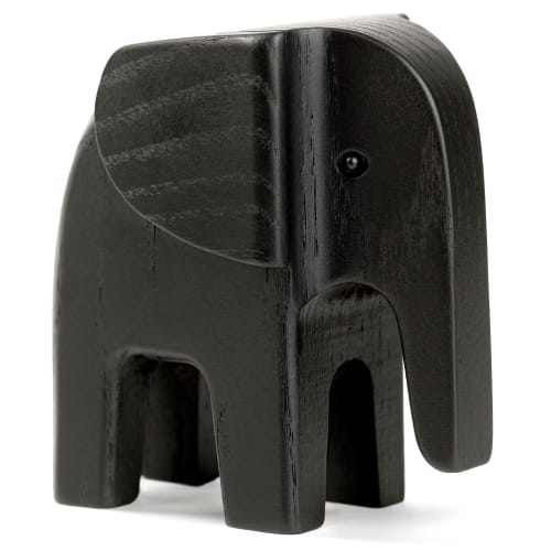 Novoform figur - Elefant - Sortbejdset ask