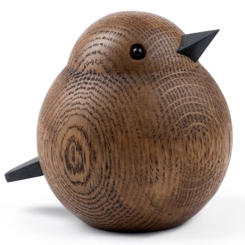 Novoform figur - Far spurv - Røgbejdset eg