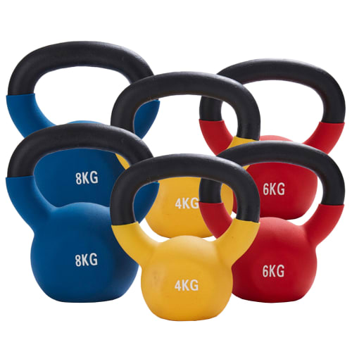 &Fit kettlebells - 4, 6 og 8 kg - 6 stk.