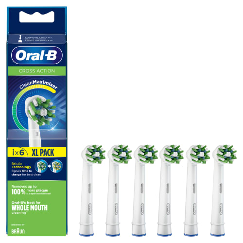 Oral-B Cross Action tandbørstehoveder - 6 stk