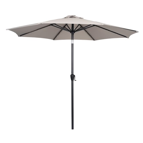 Padova parasol med LED-lys, krank og tiltfunktion - Creme