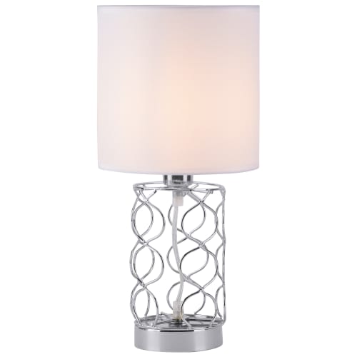 Paul Neuhaus bordlampe - Deva - Sølv/hvid