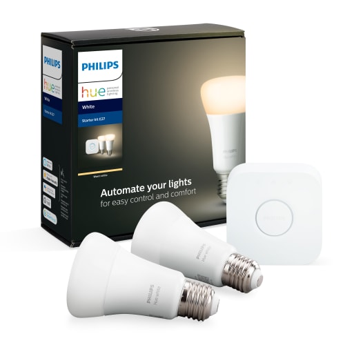 Philips Hue White E27 startsæt med 2 pærer