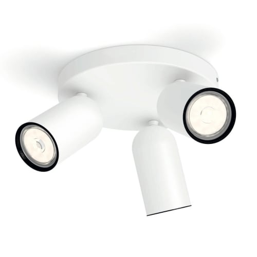 Philips spotlampe med 3 spots - Pongee - Hvid