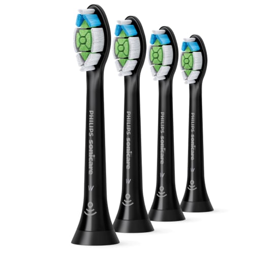 Philips tandbørstehoveder - W Optimal White - Sort - 4 stk.