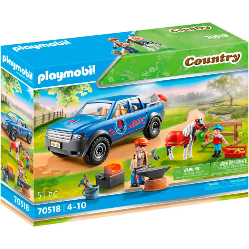 Playmobil pick-up truck med mobilsmedje