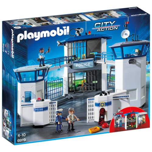 Playmobil politihovedkvarter med fængsel