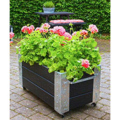 Plus blomsterkasse – Cubic – Sort