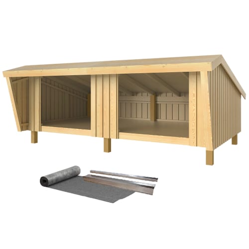 Plus dobbelt shelter - Ubehandlet nåletræ