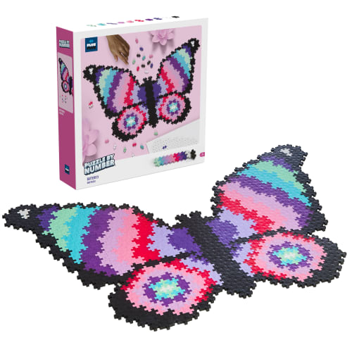 Billede af Plus-Plus byggesæt - Puzzle by Number - Butterfly