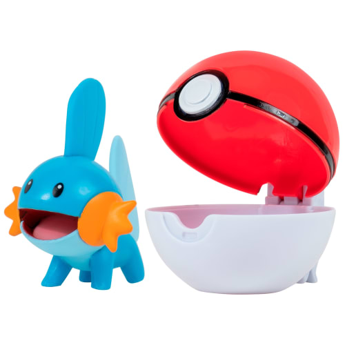 Pokémon pokéball med figur - Clip 'N' Go - Mudkip