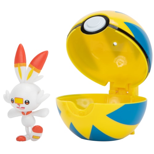 Pokémon pokéball med figur - Clip 'N' Go - Scorbunny