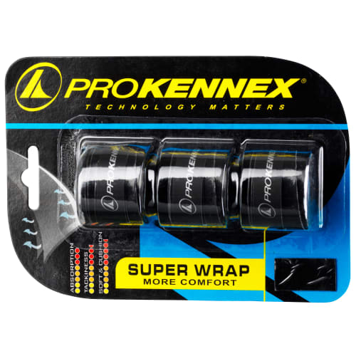 Billede af Pro Kennex padel greb - Super Wrap - Sort - 3 stk
