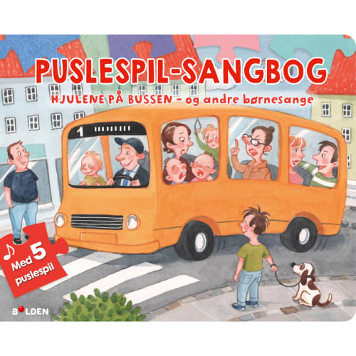 Puslespil-sangbog - Hjulene på bussen og andre børnesange - Indbundet