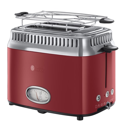 Russell Hobbs Toaster - Retro 2 Slice Toaster - Rød