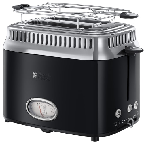 Russell Hobbs toaster - Retro 2 slice toaster - Sort