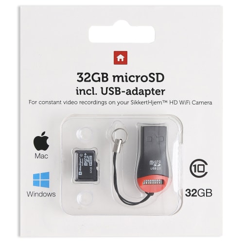 SikkertHjem hukommelseskort - 32GB Micro SD