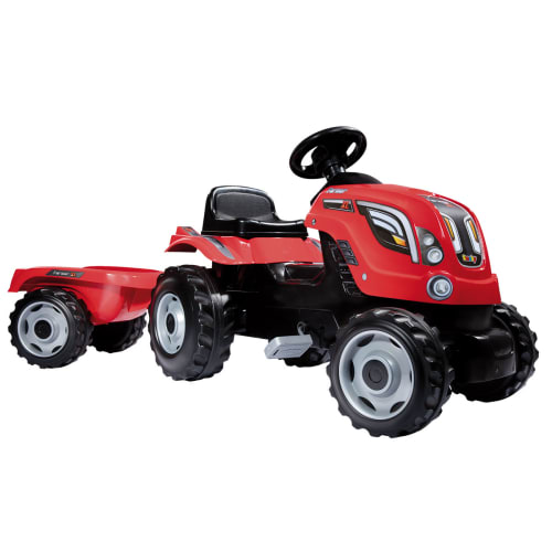 Smoby Traktor Med Anhænger - Rød