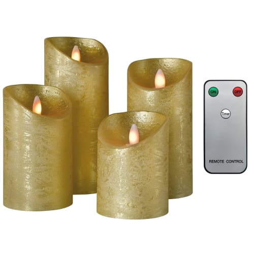 Sompex LED-vokslys - Shine - Guld - 4 stk.