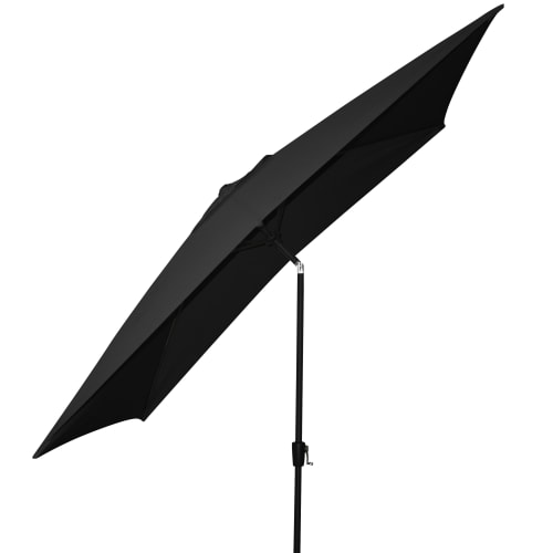 1: Taranto parasol med krank og tilt - Sort