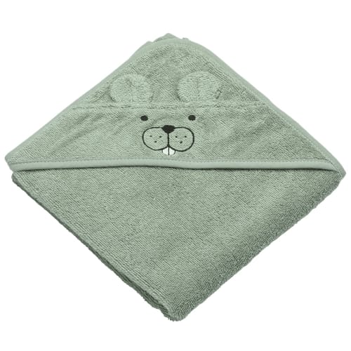 Tiny Republic babyhåndklæde – Bæver – Grøn