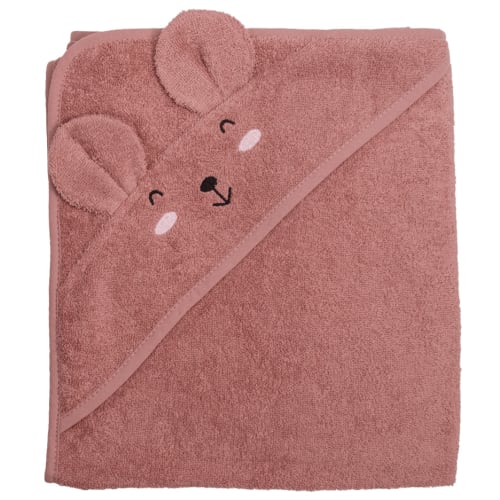 Tiny Republic babyhåndklæde – Mus – Plum