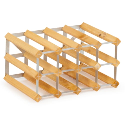 Traditional Wine Racks vinreol - Bejdset som lys eg