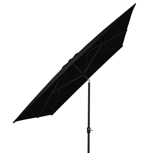 #1 - Trieste parasol med krank og tilt - Sort