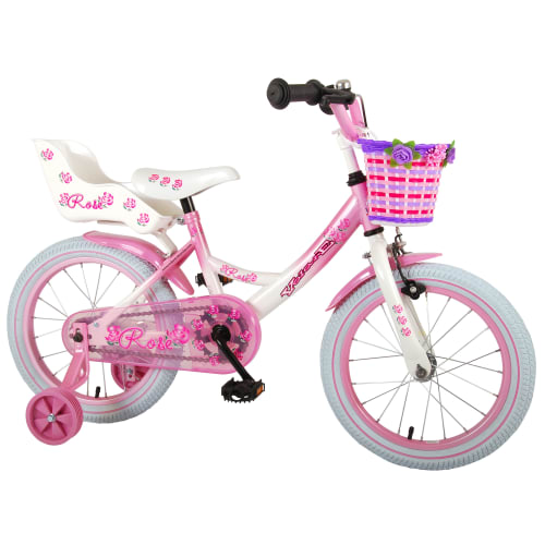 Billede af Volare Rose 16" pigecykel - Hvid/pink hos Coop.dk