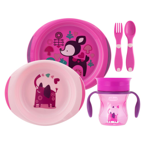 Chicco spisesæt - Pink