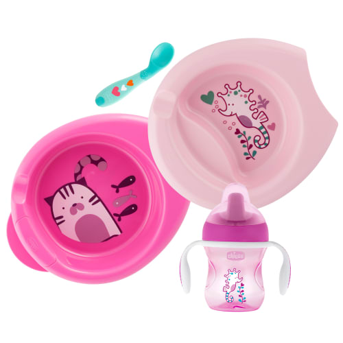 Chicco spisesæt - Pink