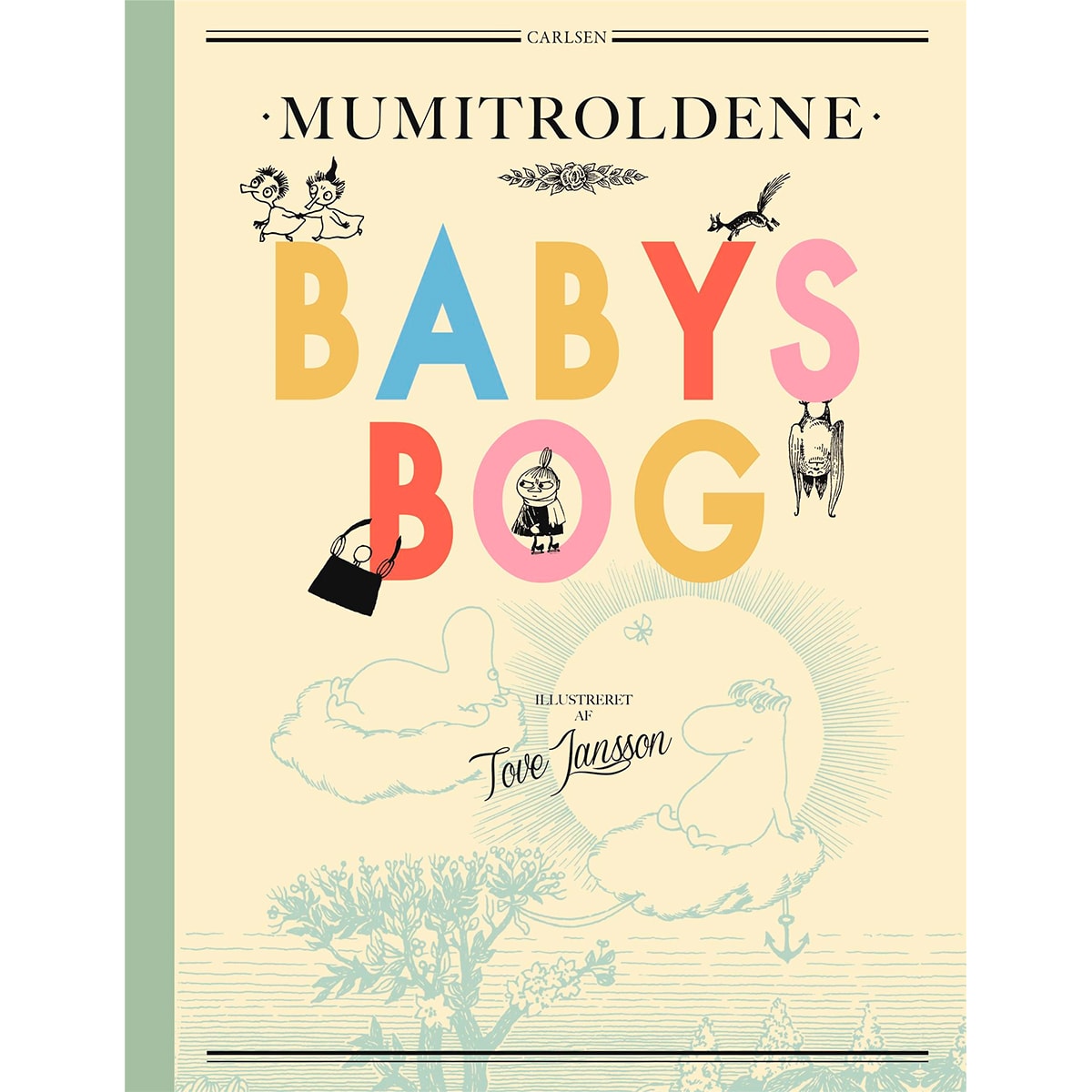 En flot babybog med illustrationer og citater fra Mumitrolde-bøgerne