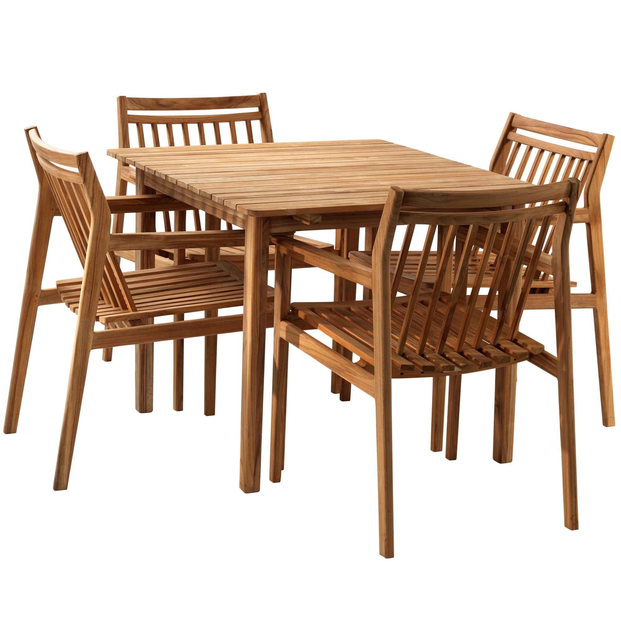 FDB Møbler - Udtræksbord og 4 stole i teak