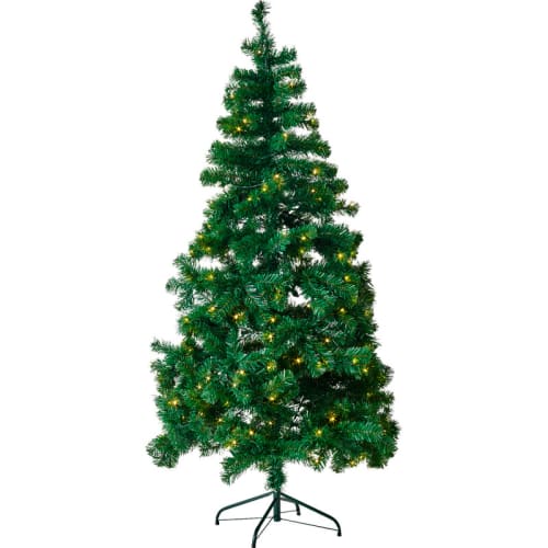 H 180 x Ø 106 cm - Flot, tæt kunstigt juletræ med timer funktion