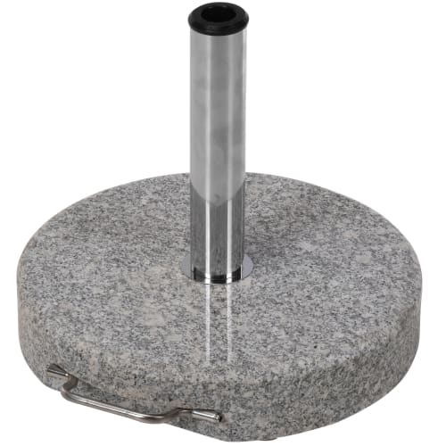 30 kg - Rund - Granit og rustfrit stål
