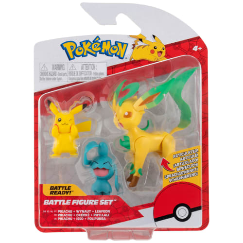 Bliv klar til Pokémon-kamp med Pikachu, Wynaut og Leafeon