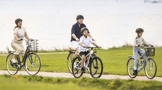 billede-af-en-familie-der-cykler