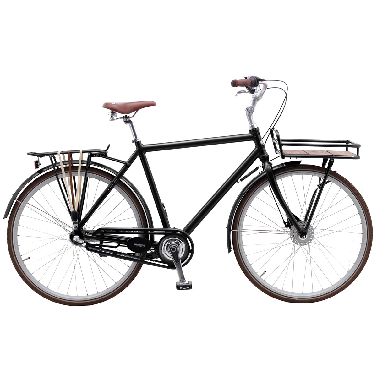 Mustang August 28" herrecykel med 3 gear - Sort | Køb ...