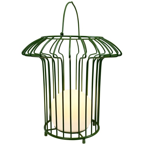 Dyberg Larsen lanterne med solpanel – Basket – Grøn