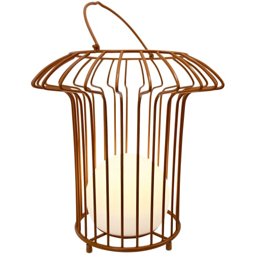 Billede af Dyberg Larsen lanterne med solpanel - Basket - Terracotta