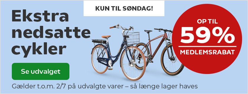 Vælg blandt 100+ cykler online her | Coop.dk