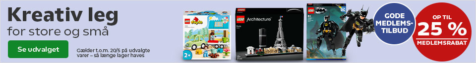 Kreativ leg fra LEGO - op til 25% medlemsrabat