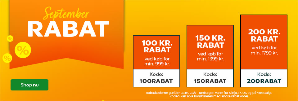 Rabatkode - få op til 200 kr. rabat